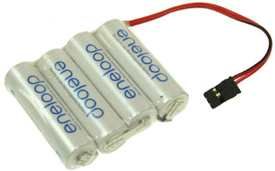 11907_0enbRIBHylsvyt Panasonic Eneloop 4er AA Akku-Pack 4.8V mit Graupner Stecker