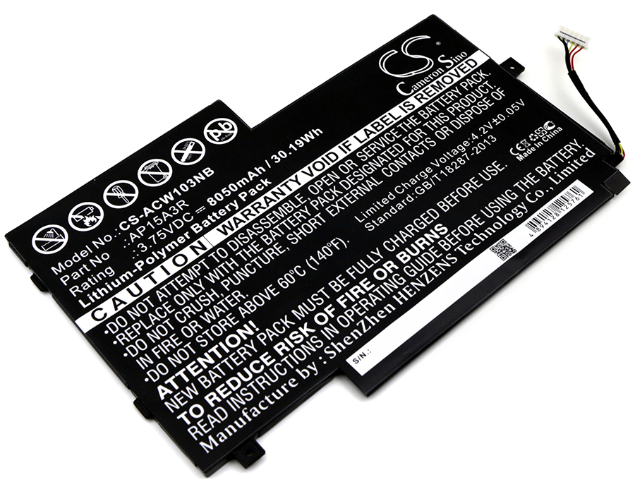 25183_08JTyNp12Nlv1d Akku ersetzt Acer AP15A3R passend für Aspire Switch 10E, SW3-013-1566, SW3-013