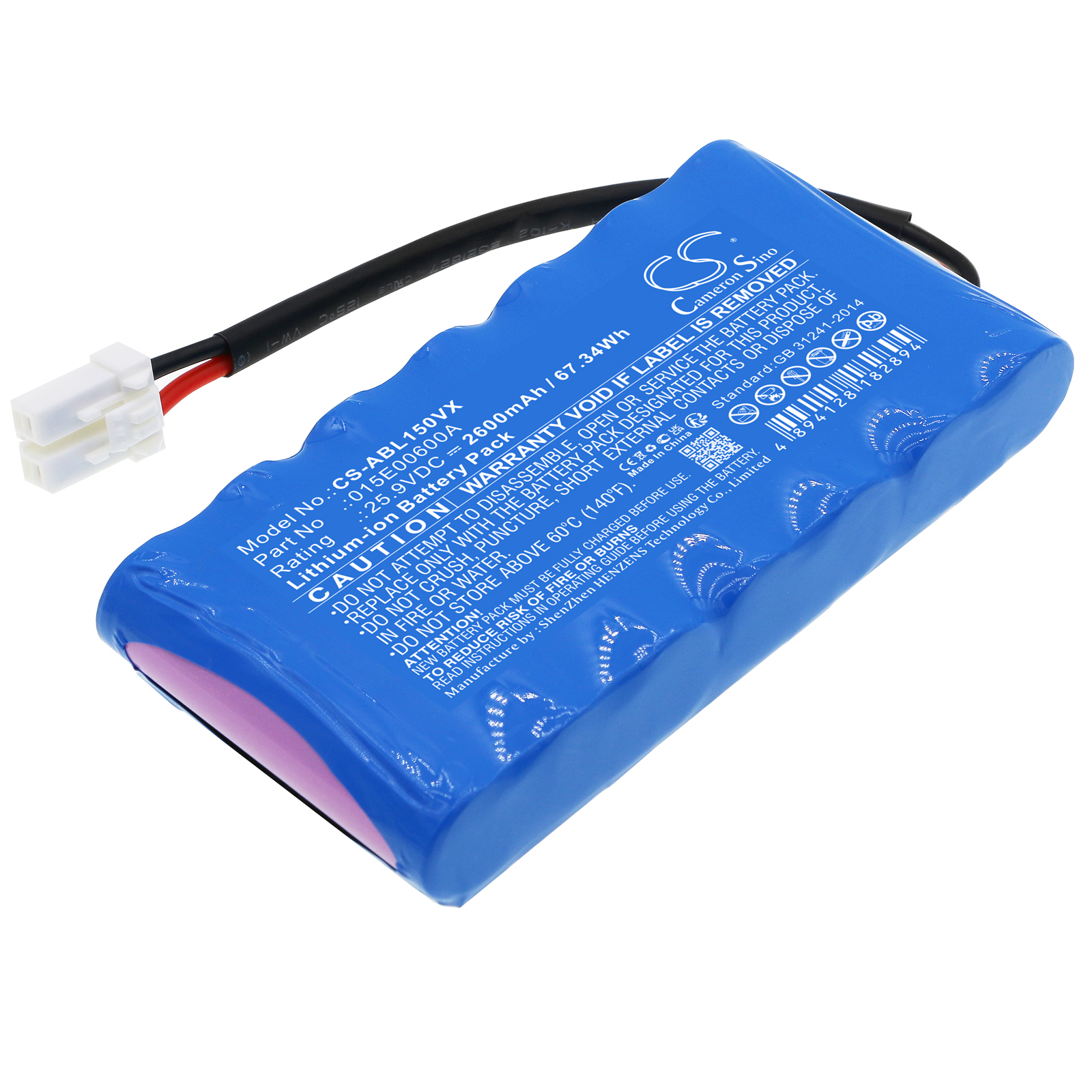 26822_0 Akku ersetzt 015E00600A passend für Wiper i70, i100S, L15, Next Tech DX2