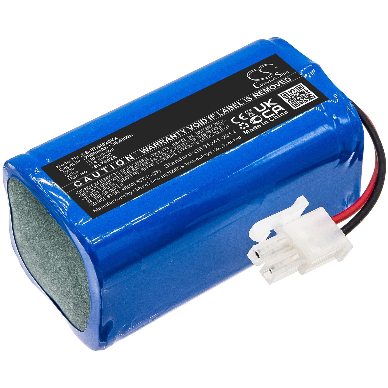 25358_0DEdwdWprTZyvU Akku ersetzt Ecovacs BL7402A, UR18650ZT-4S1P-AAF passend für Deebot M82