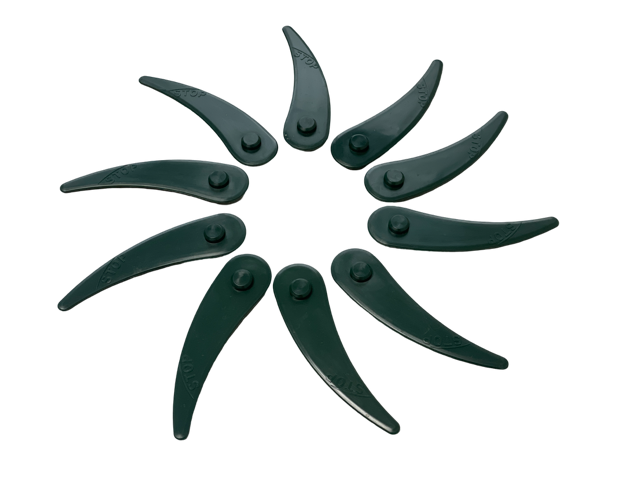 10x Kunststoffmesser ersetzt Bosch F016800371 passend für GrassCut 18-23, 18-230