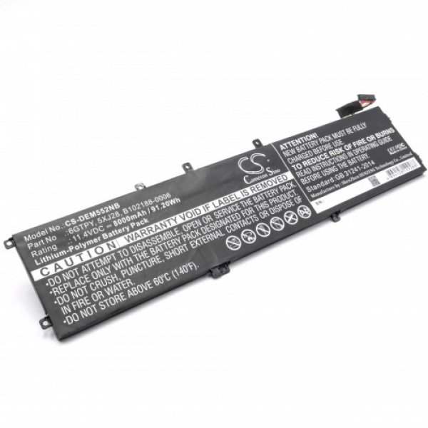 25446_0 Akku ersetzt Dell GPM03 passend für Precision 15 5510, 5530, XPS 15 2017 9560