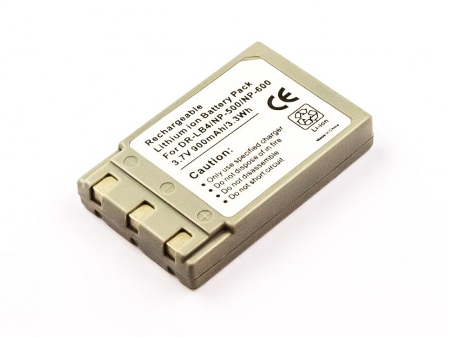 Akku ersetzt Konica DR-LB4, NP-500, NP-600 850mAh