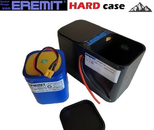 27165_2SkSP5YferZKRo EREMIT 24V 6Ah LiFePo4 Akku im Gehäuse mit PowerPol Stecker